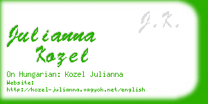julianna kozel business card